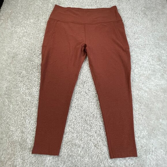 Beyond Yoga Out Of Pocket High Waisted Legging Terracotta Rust Orange Womens 2X - Picture 1 of 6